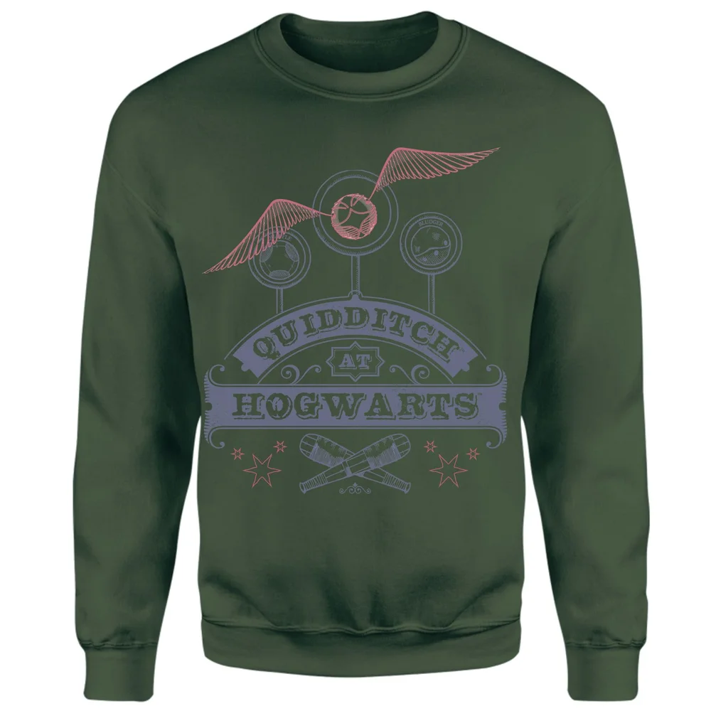 Harry Potter Quidditch At Hogwarts Sweatshirt - Green - S Bild 1