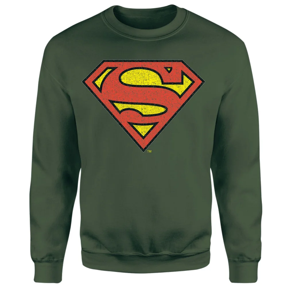 Official Superman Crackle Logo Sweatshirt - Green - S Bild 1