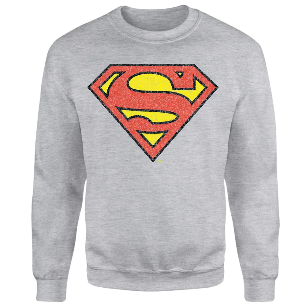 Official Superman Crackle Logo Sweatshirt - Grey - S Bild 1