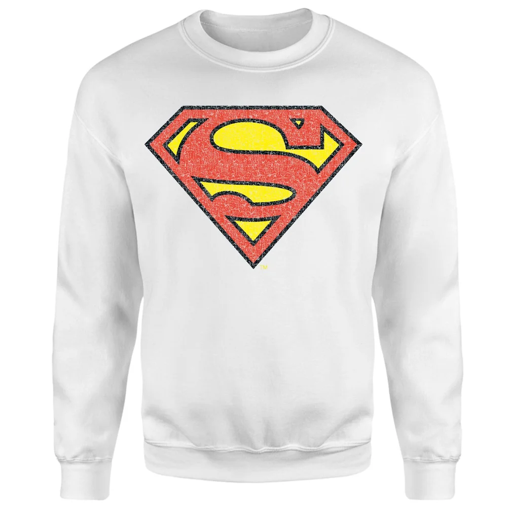 Official Superman Crackle Logo Sweatshirt - White - S Bild 1