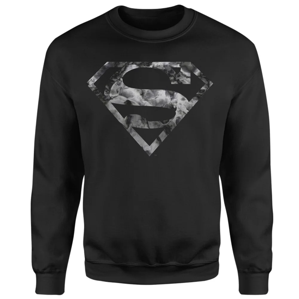 Marble Superman Logo Sweatshirt - Black - S Bild 1