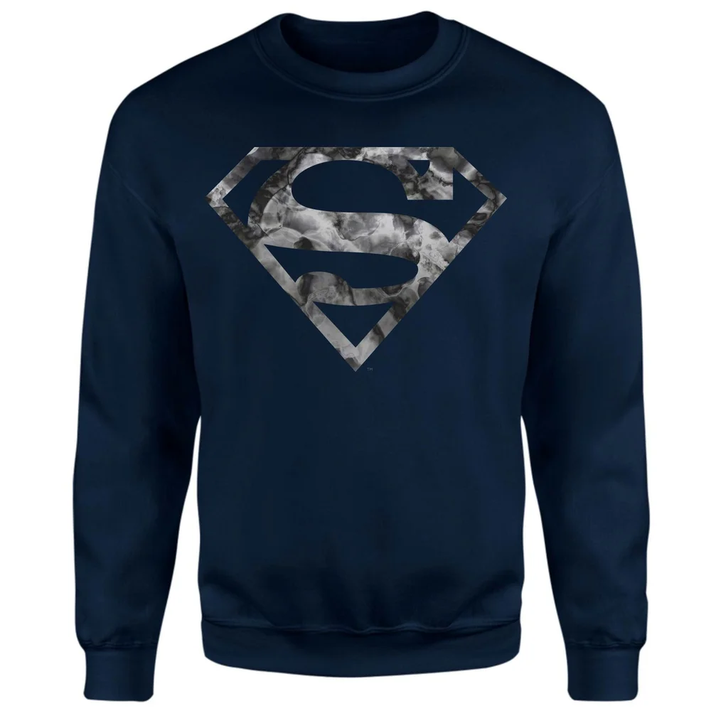 Marble Superman Logo Sweatshirt - Navy - S Bild 1
