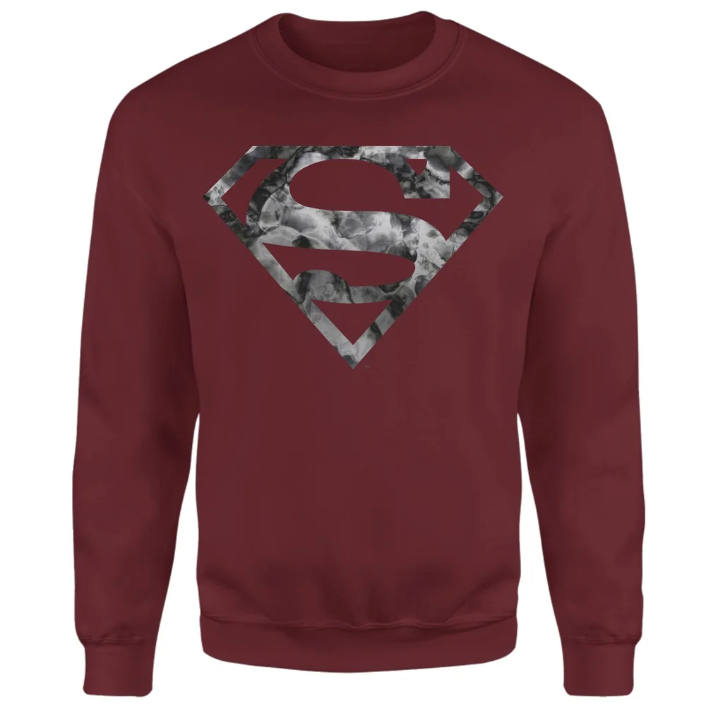 Marble Superman Logo Sweatshirt - Burgundy - S Bild 1
