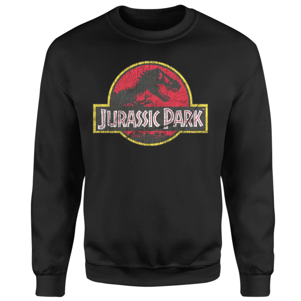 Jurassic Park Logo Vintage Sweatshirt - Black - S Bild 1