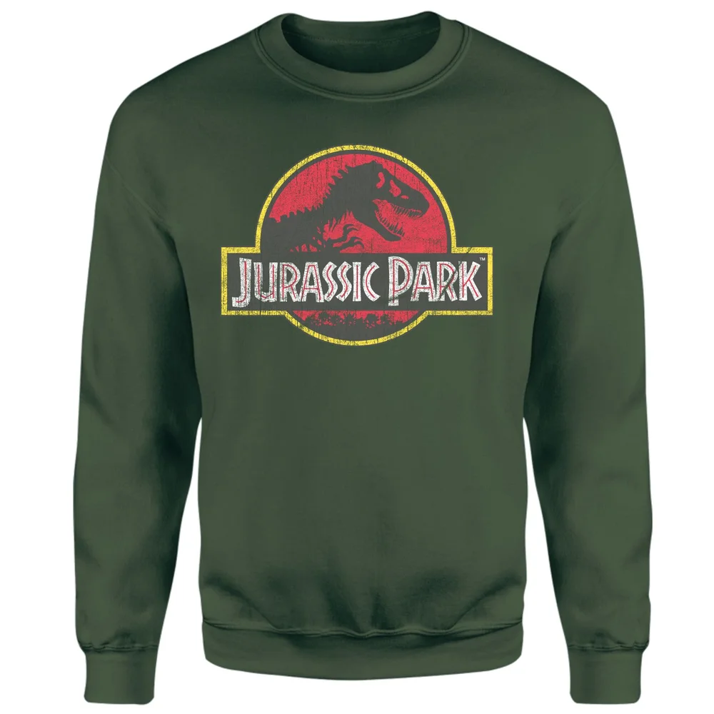 Jurassic Park Logo Vintage Sweatshirt - Green - S Bild 1