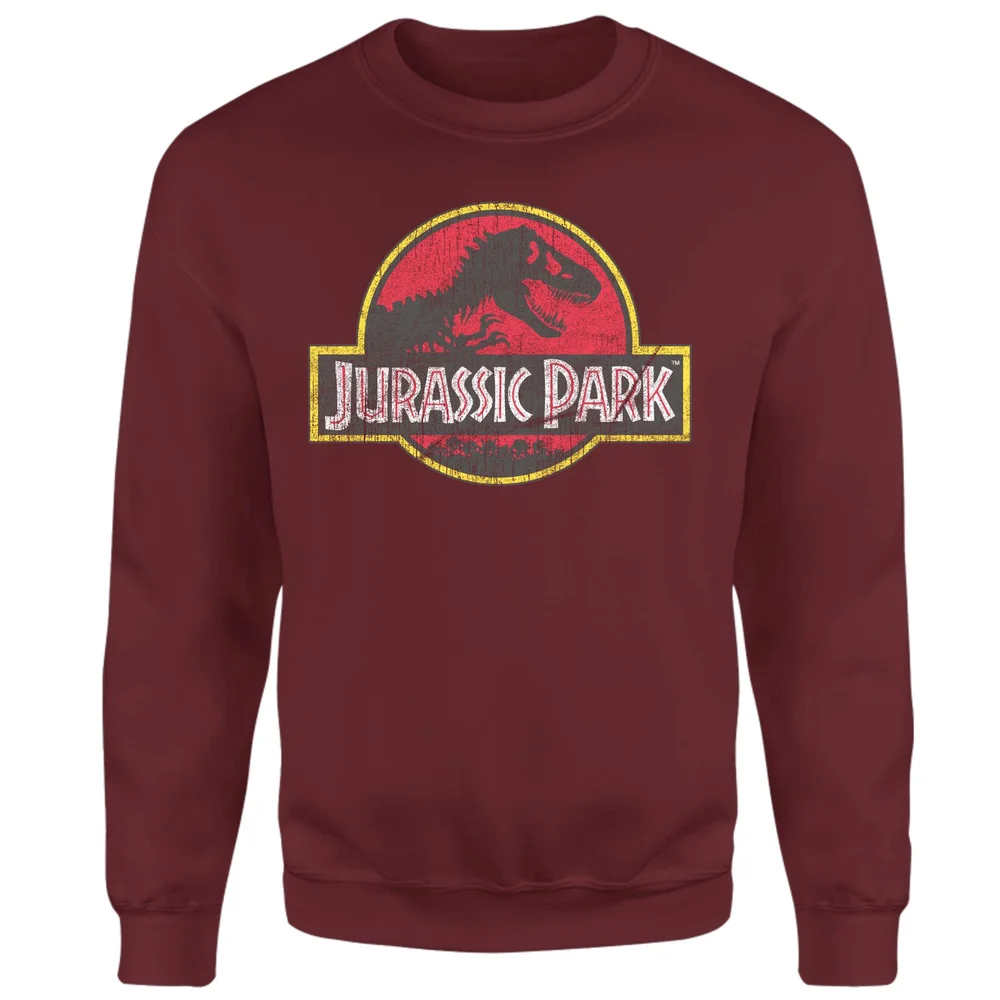 Jurassic Park Logo Vintage Sweatshirt - Burgundy - S Bild 1