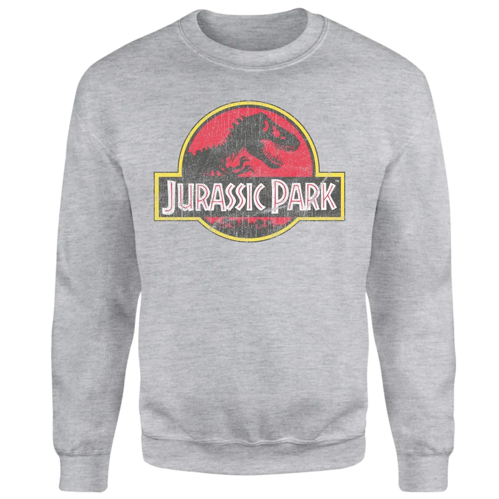 Jurassic Park Logo Vintage Sweatshirt - Grey - S Bild 1