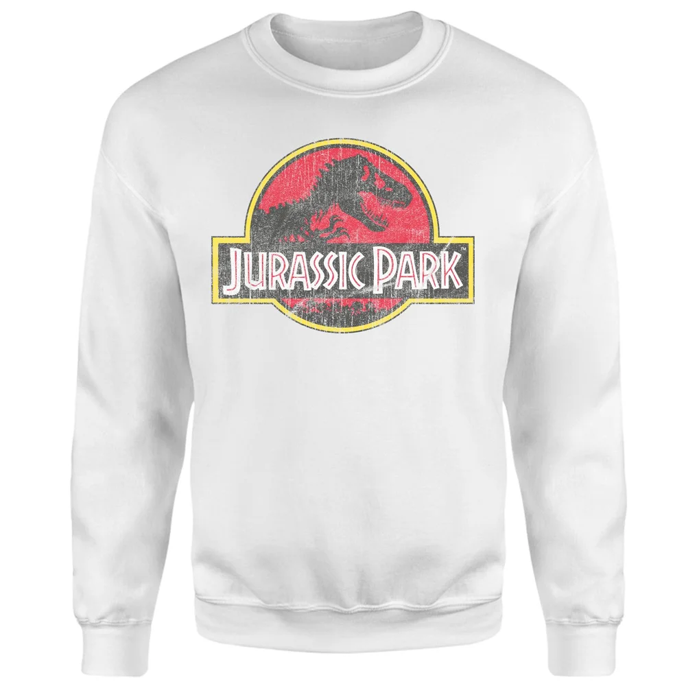 Jurassic Park Logo Vintage Sweatshirt - White - S Bild 1