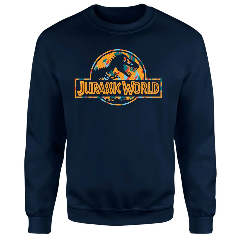 Jurassic Park Logo Tropical Sweatshirt - Navy - S Bild 1