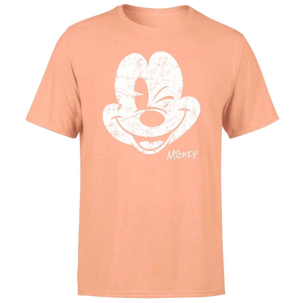 Mickey Mouse Worn Face Men's T-Shirt - Coral - S Bild 1