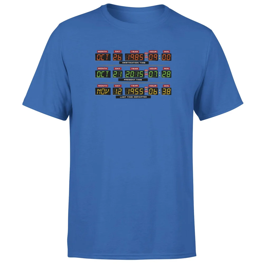Back To The Future Destination Clock Men's T-Shirt - Blue - S Bild 1