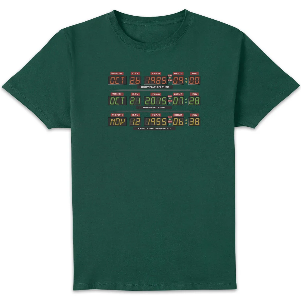 Back To The Future Destination Clock Men's T-Shirt - Green - S Bild 1