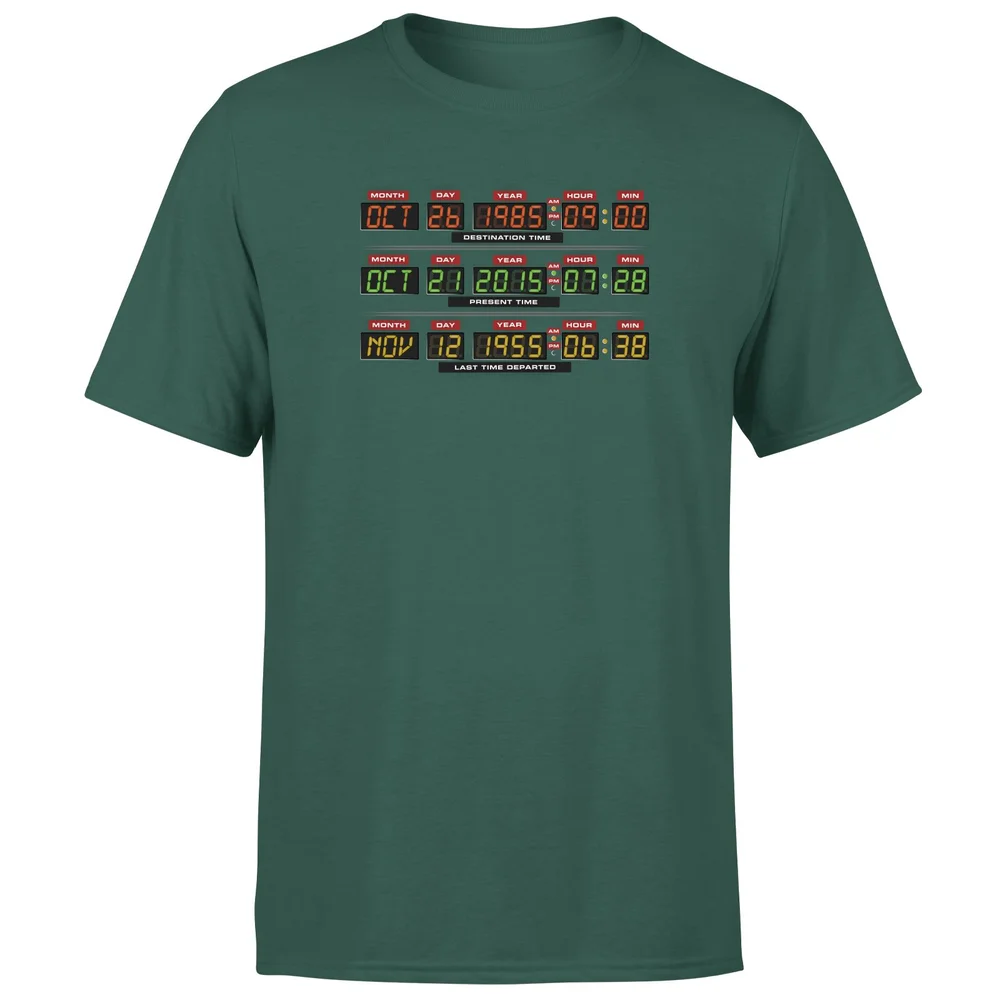 Back To The Future Destination Clock Men's T-Shirt - Green - S Bild 1