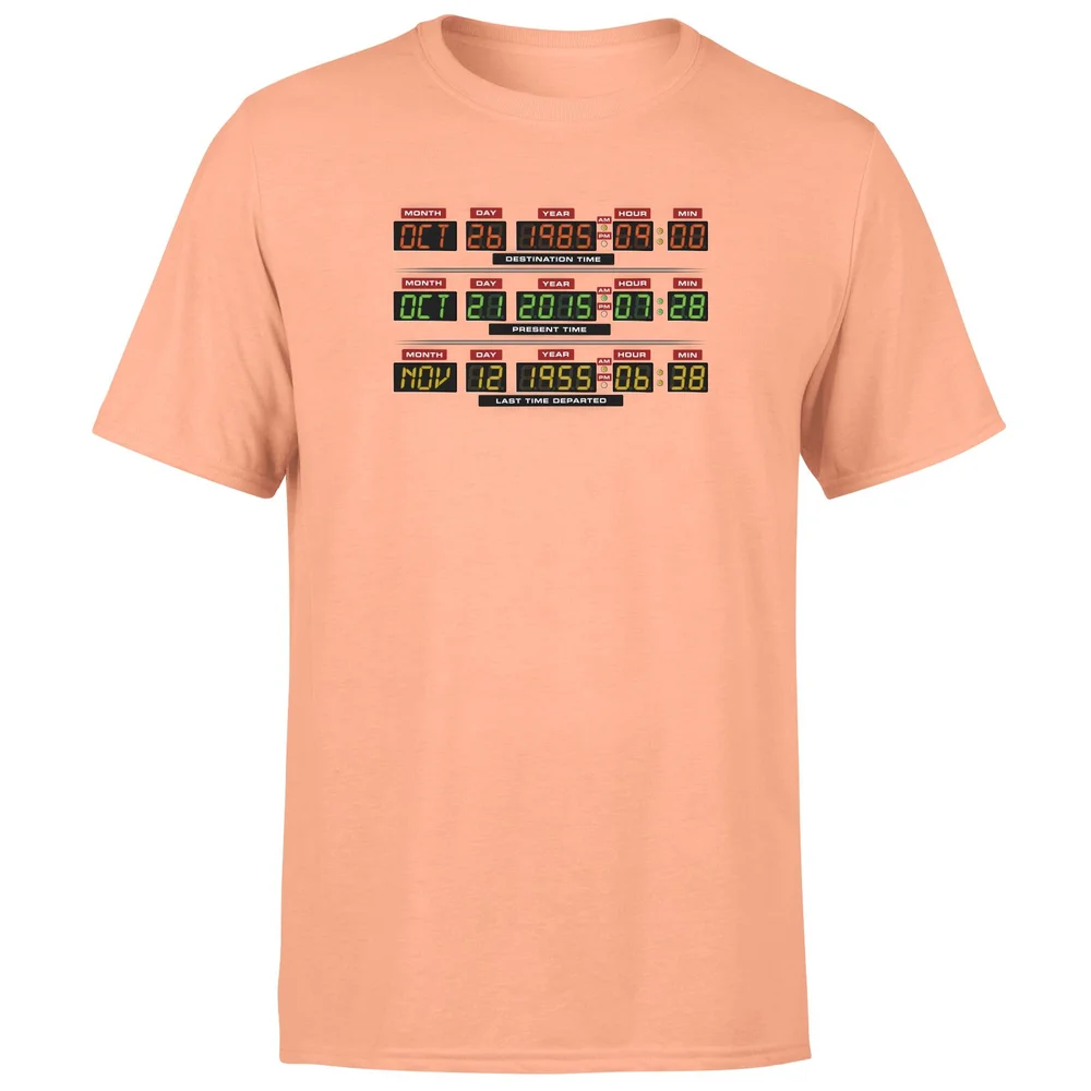 Back To The Future Destination Clock Men's T-Shirt - Coral - S Bild 1