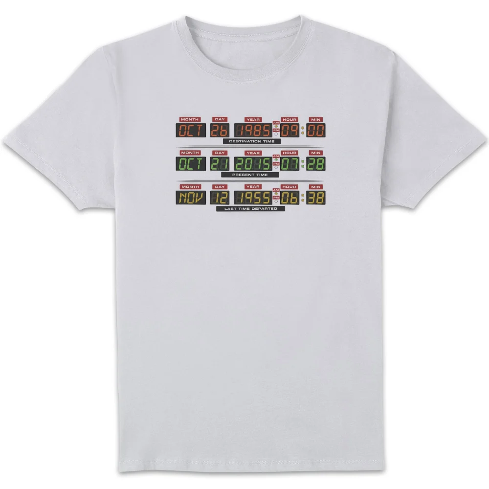 Back To The Future Destination Clock Men's T-Shirt - White - S Bild 1