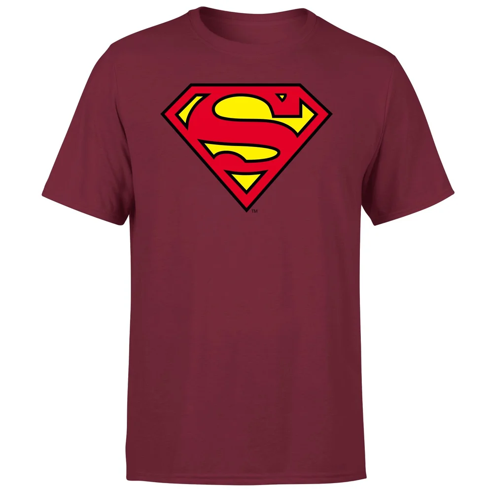 Official Superman Shield Men's T-Shirt - Burgundy - S Bild 1