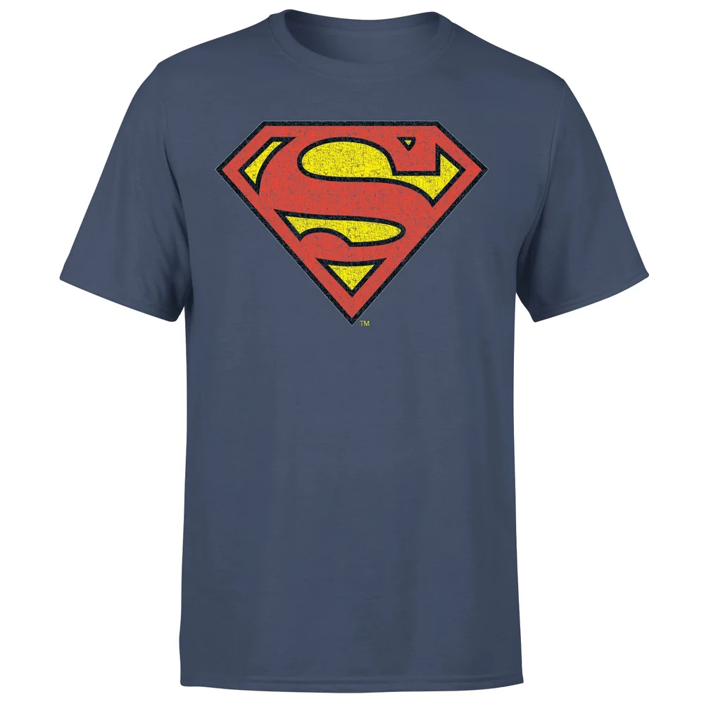 Official Superman Crackle Logo Men's T-Shirt - Navy - S Bild 1
