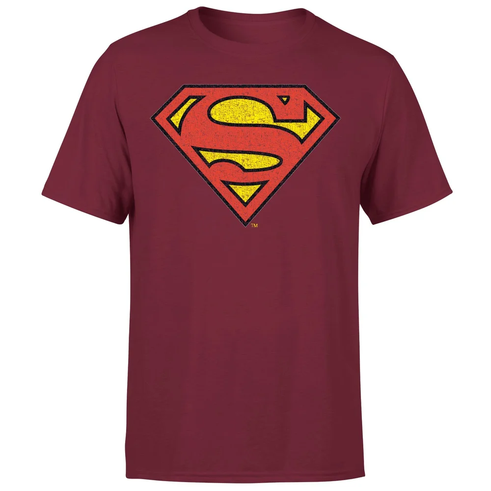 Official Superman Crackle Logo Men's T-Shirt - Burgundy - S Bild 1