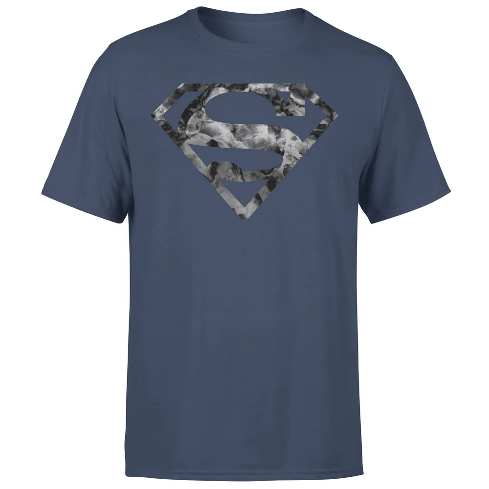 Marble Superman Logo Men's T-Shirt - Navy - S Bild 1