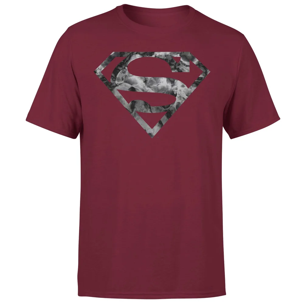 Marble Superman Logo Men's T-Shirt - Burgundy - S Bild 1
