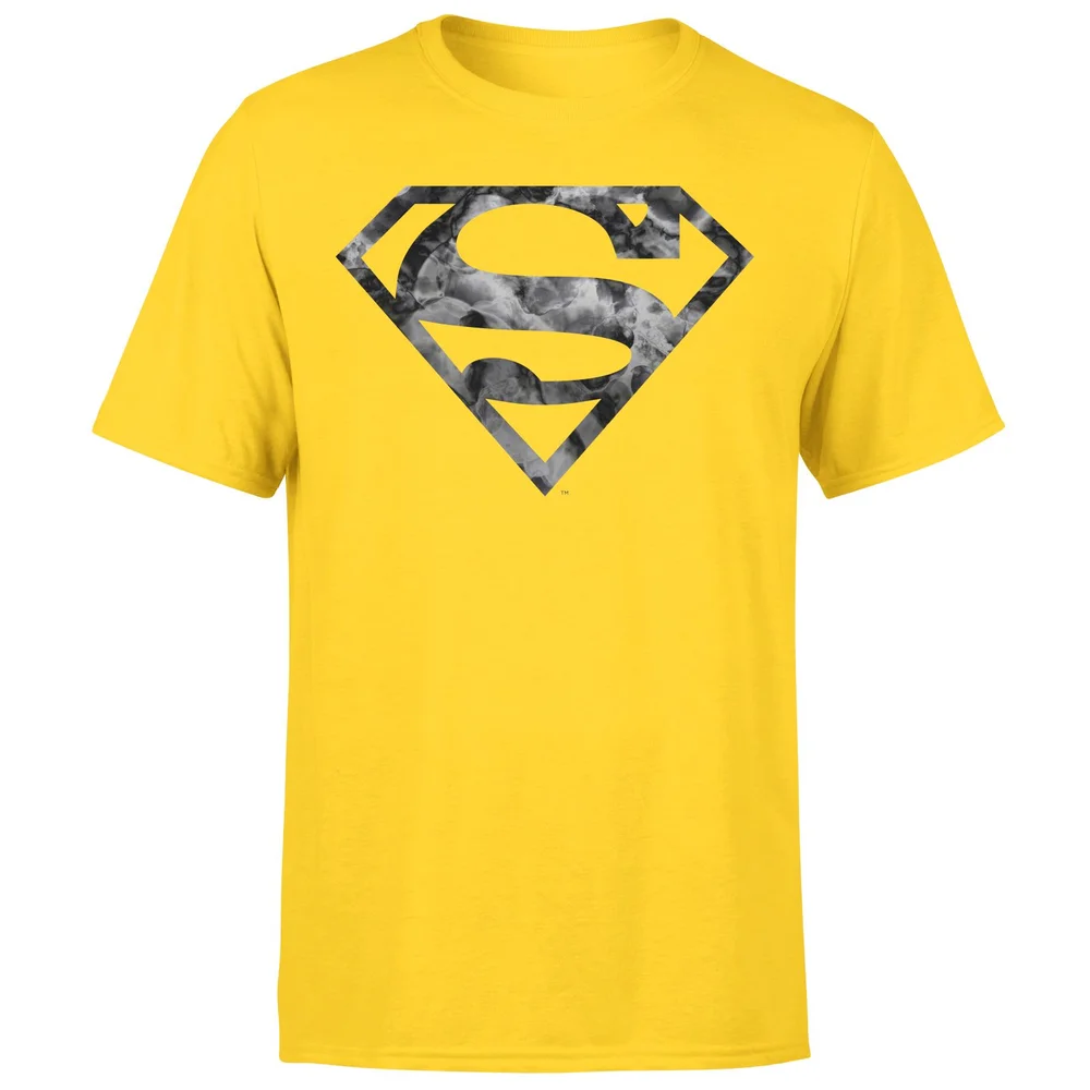 Marble Superman Logo Men's T-Shirt - Yellow - S Bild 1