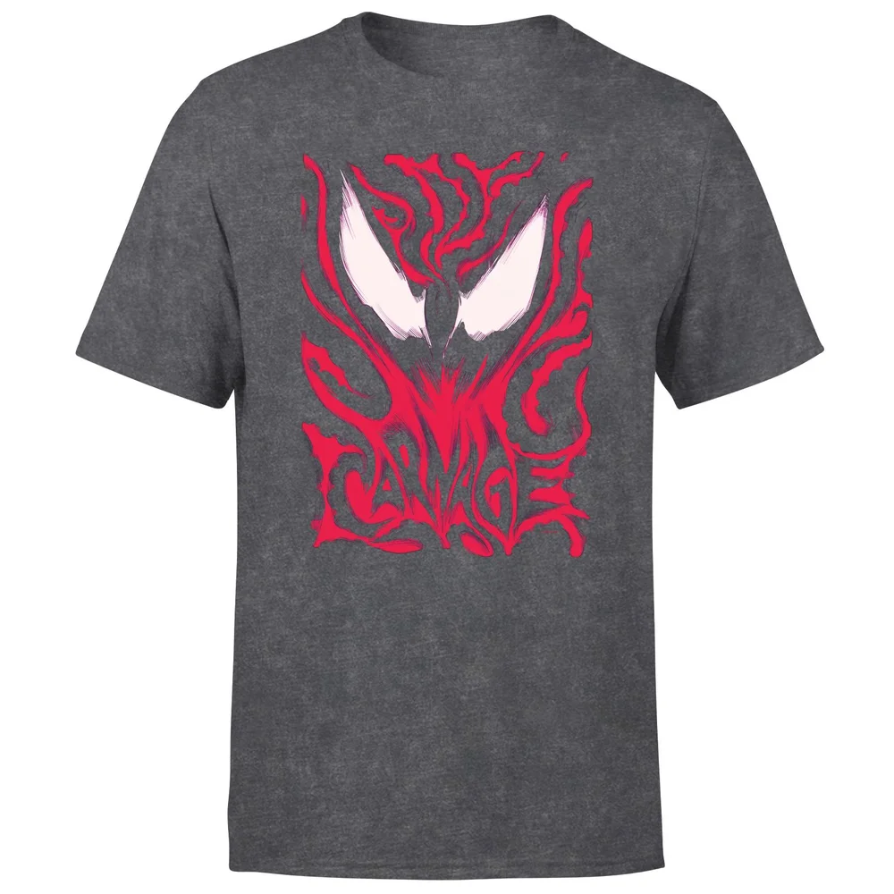 Venom Carnage Men's T-Shirt - Black Acid Wash - S - Black Acid Wash Bild 1