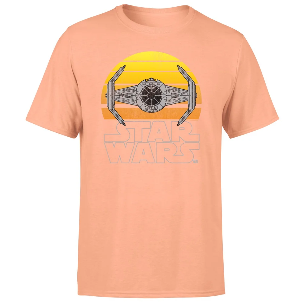 Star Wars Classic Sunset Tie Men's T-Shirt - Coral - S Bild 1