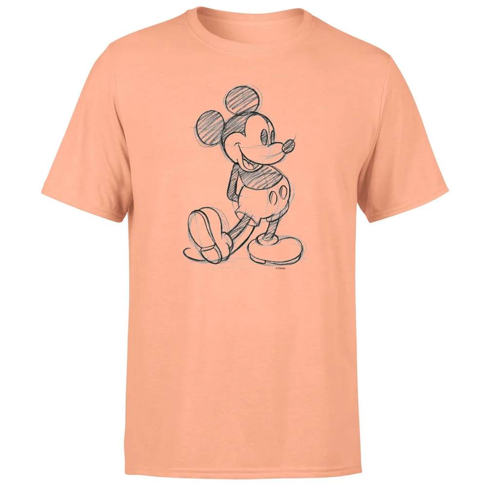 Disney Mickey Mouse Sketch Men's T-Shirt - Coral - S Bild 1