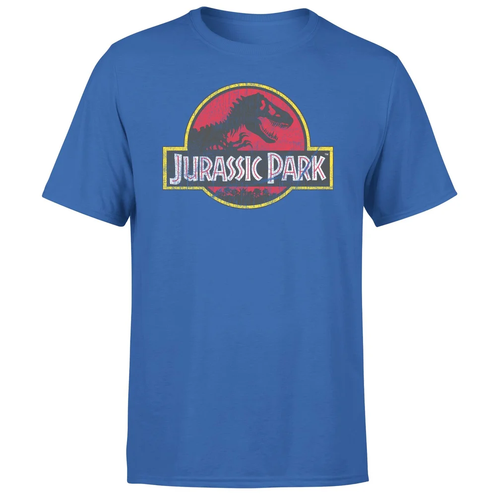 Jurassic Park Logo Vintage Men's T-Shirt - Blue - S Bild 1