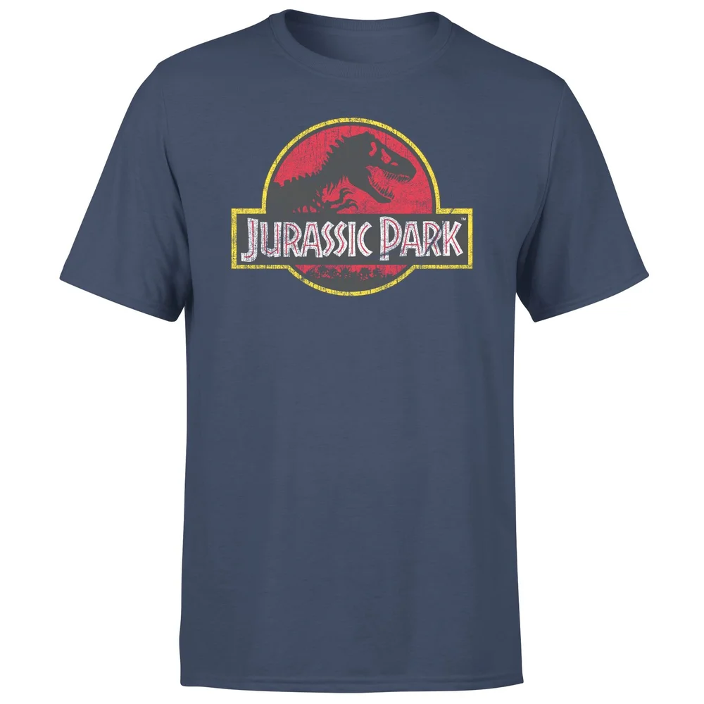 Jurassic Park Logo Vintage Men's T-Shirt - Navy - S Bild 1