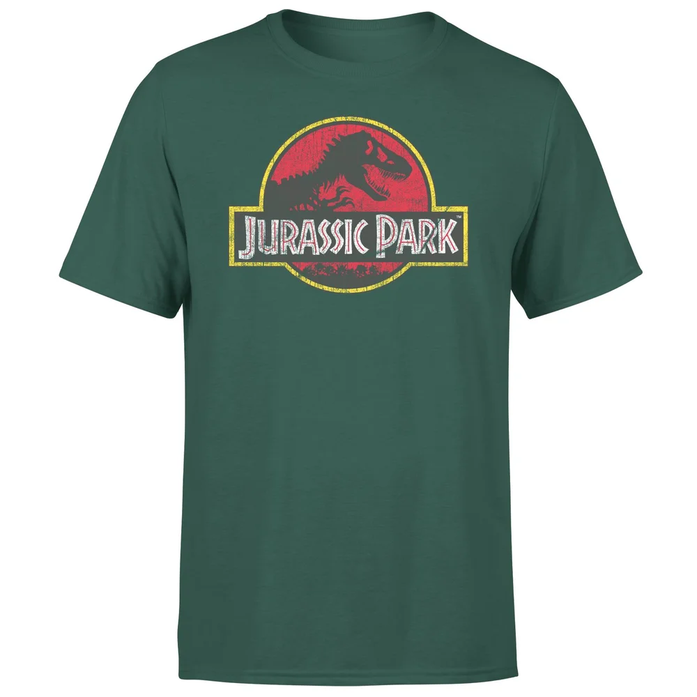 Jurassic Park Logo Vintage Men's T-Shirt - Green - S Bild 1