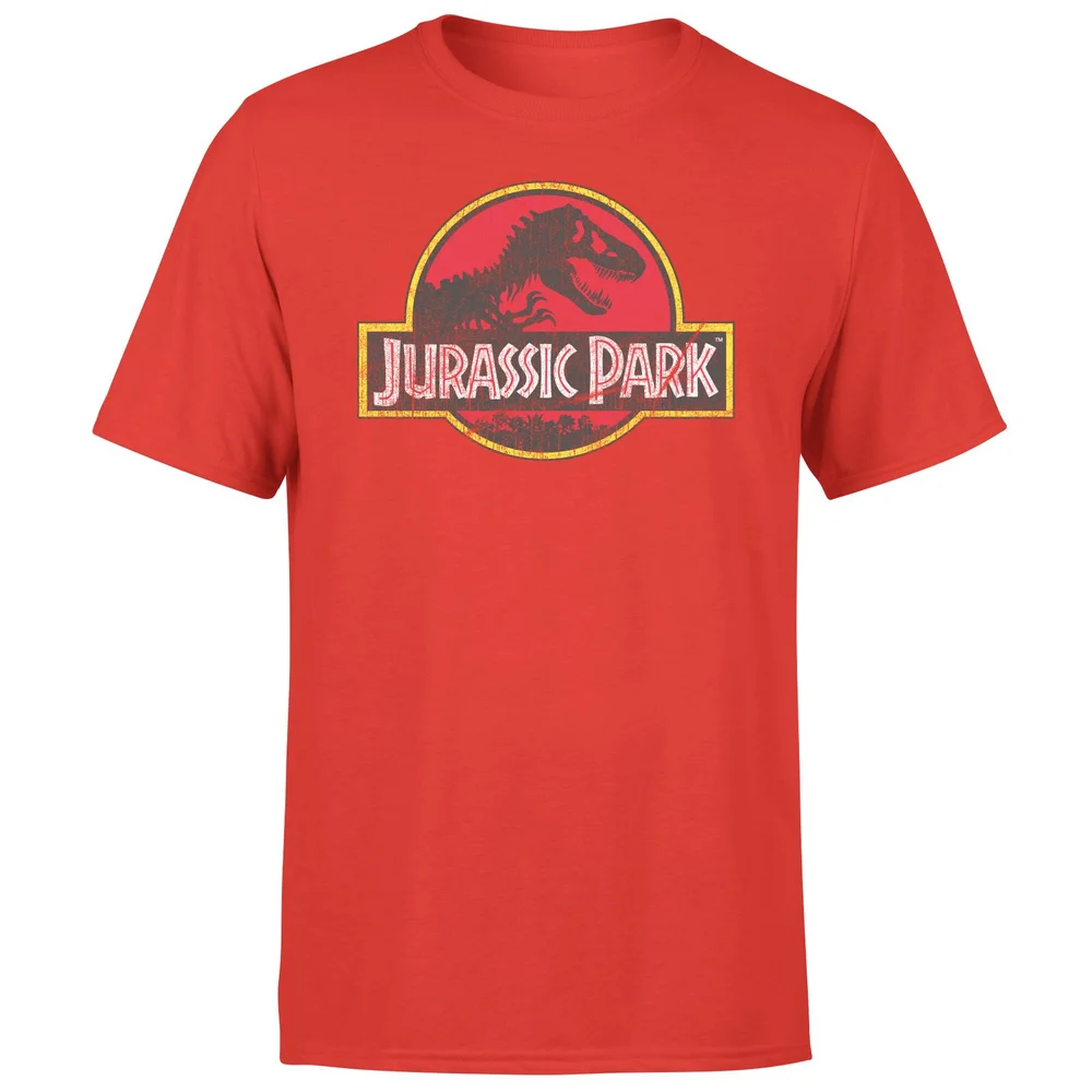 Jurassic Park Logo Vintage Men's T-Shirt - Red - S Bild 1