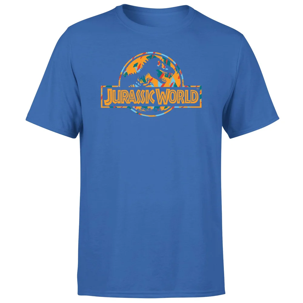Jurassic Park Logo Tropical Men's T-Shirt - Blue - S Bild 1