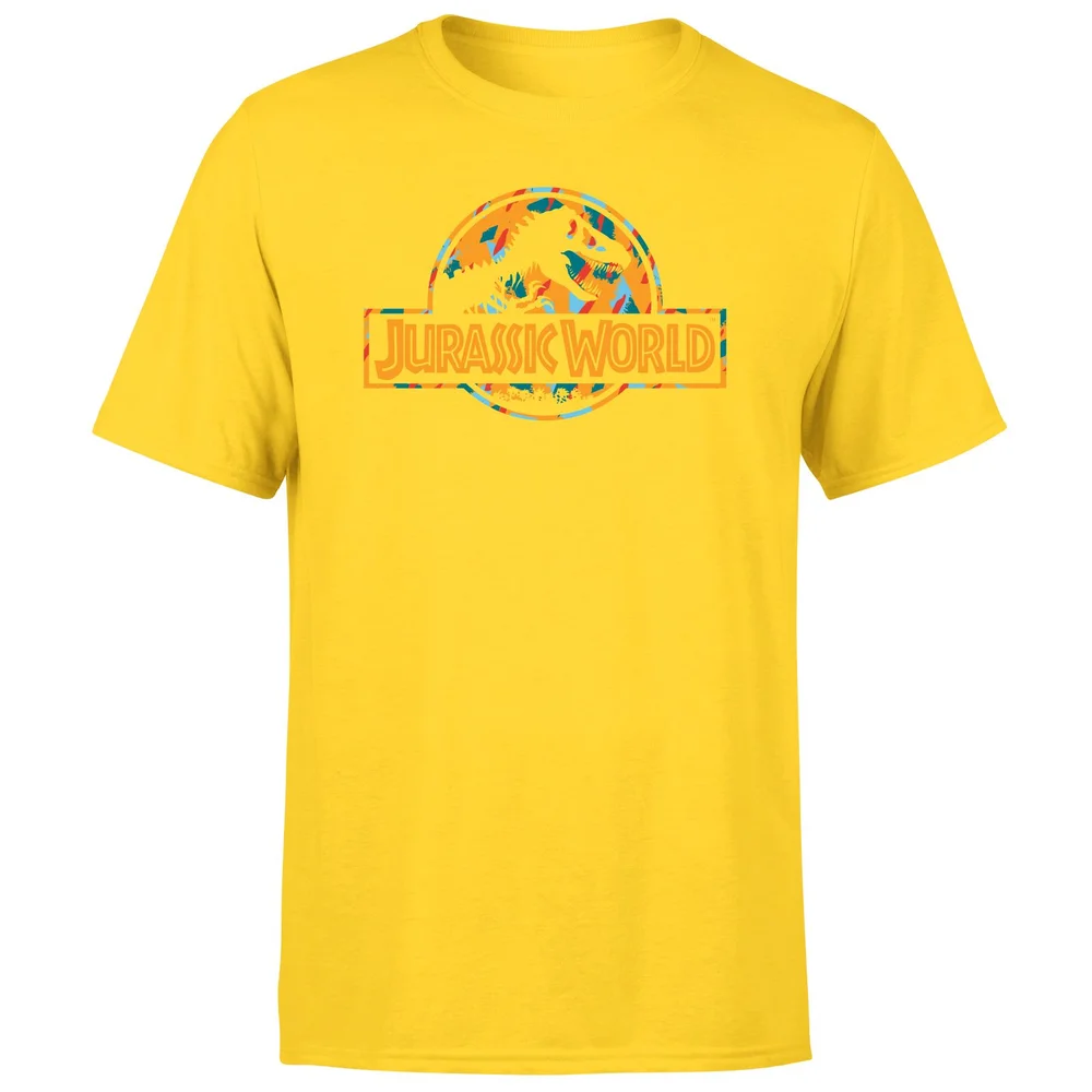 Jurassic Park Logo Tropical Men's T-Shirt - Yellow - S Bild 1