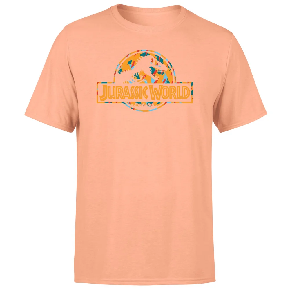 Jurassic Park Logo Tropical Men's T-Shirt - Coral - S Bild 1