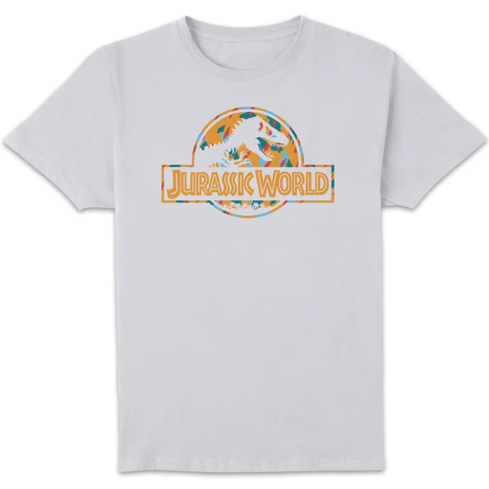 Jurassic Park Logo Tropical Men's T-Shirt - White - S Bild 1