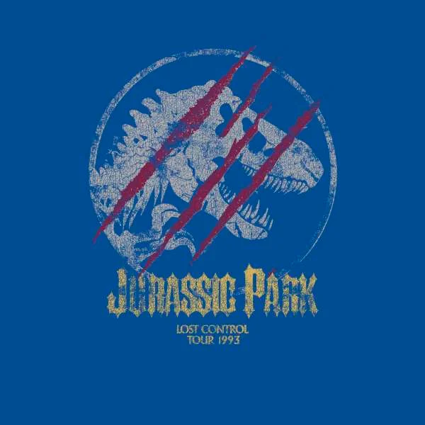Jurassic Park Lost Control Men's T-Shirt - Blue