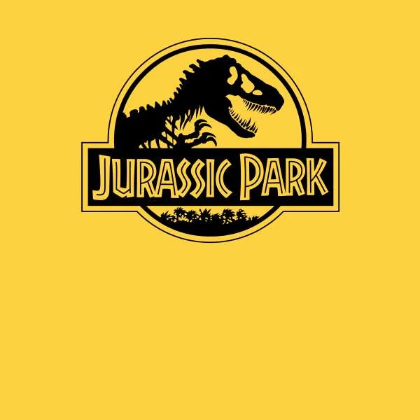 Jurassic Park Logo Men's T-Shirt - Yellow