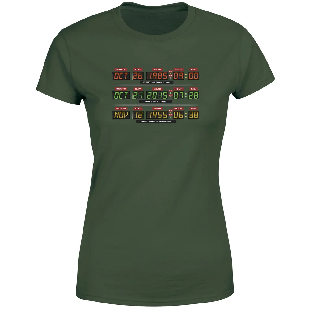 Back To The Future Destination Clock Women's T-Shirt - Green - XS Bild 1