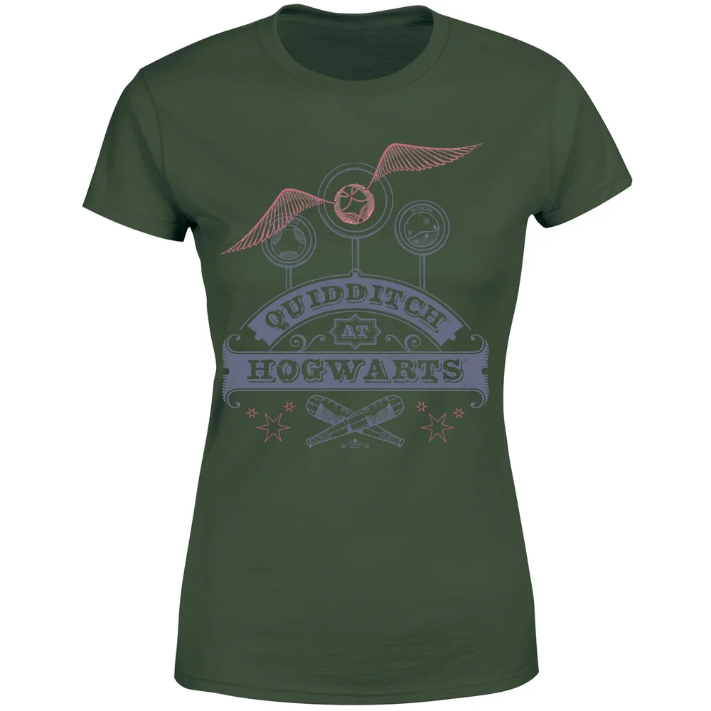Harry Potter Quidditch At Hogwarts Women's T-Shirt - Green - XS Bild 1