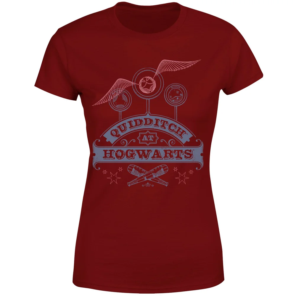 Harry Potter Quidditch At Hogwarts Women's T-Shirt - Burgundy - XS Bild 1