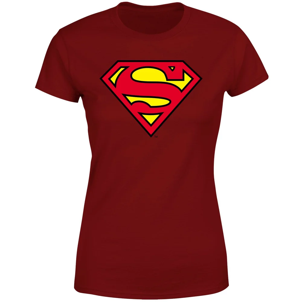 Official Superman Shield Women's T-Shirt - Burgundy - M Bild 1
