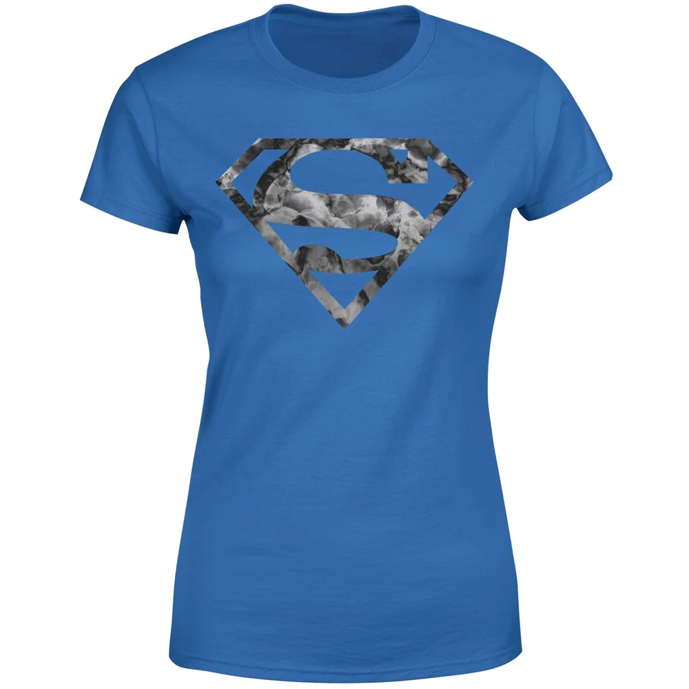 Marble Superman Logo Women's T-Shirt - Blue - XS Bild 1