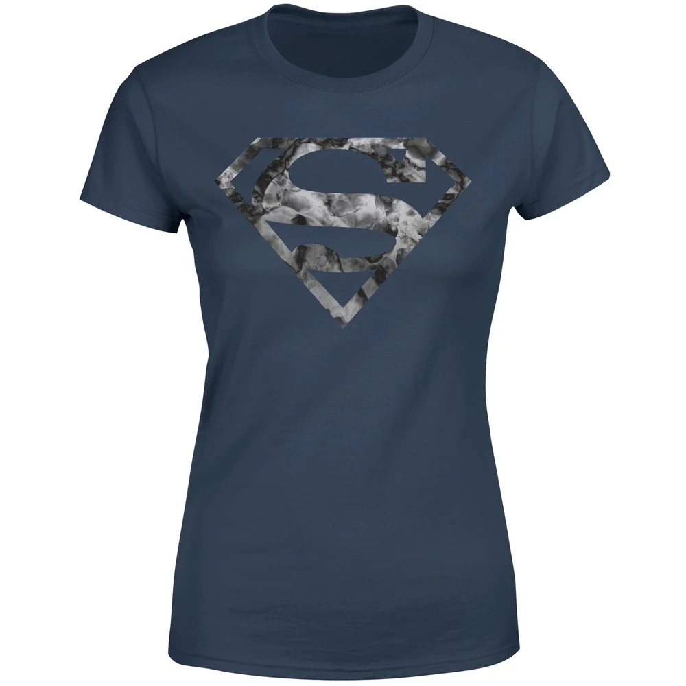 Marble Superman Logo Women's T-Shirt - Navy - XS Bild 1