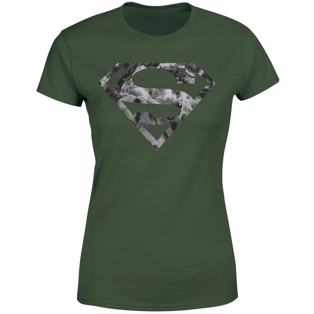 Marble Superman Logo Women's T-Shirt - Green - XS Bild 1