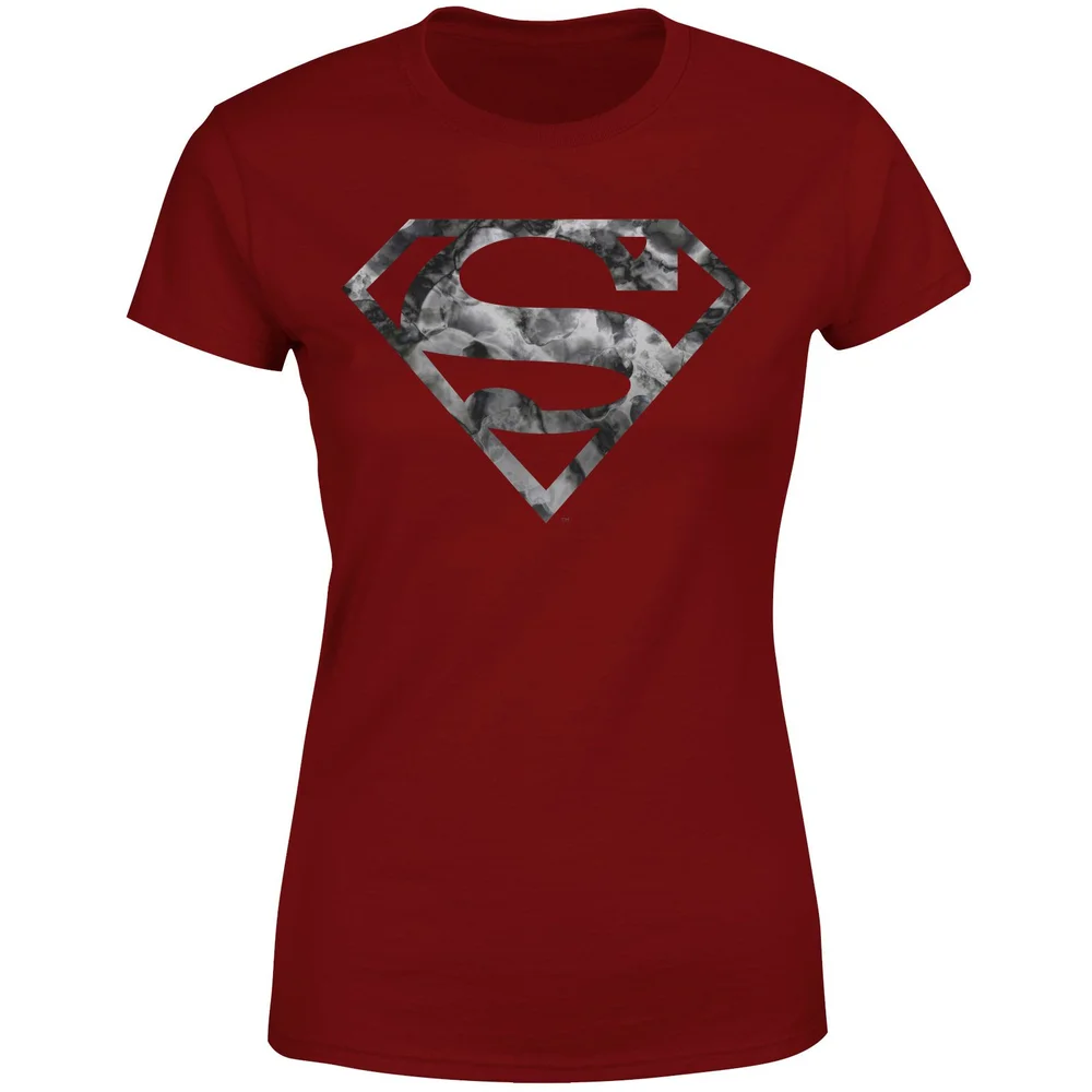 Marble Superman Logo Women's T-Shirt - Burgundy - XS Bild 1