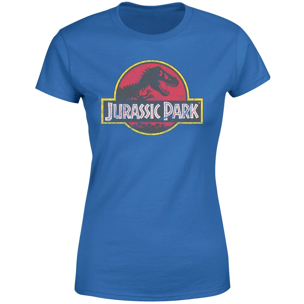 Jurassic Park Logo Vintage Women's T-Shirt - Blue - XXL Bild 1