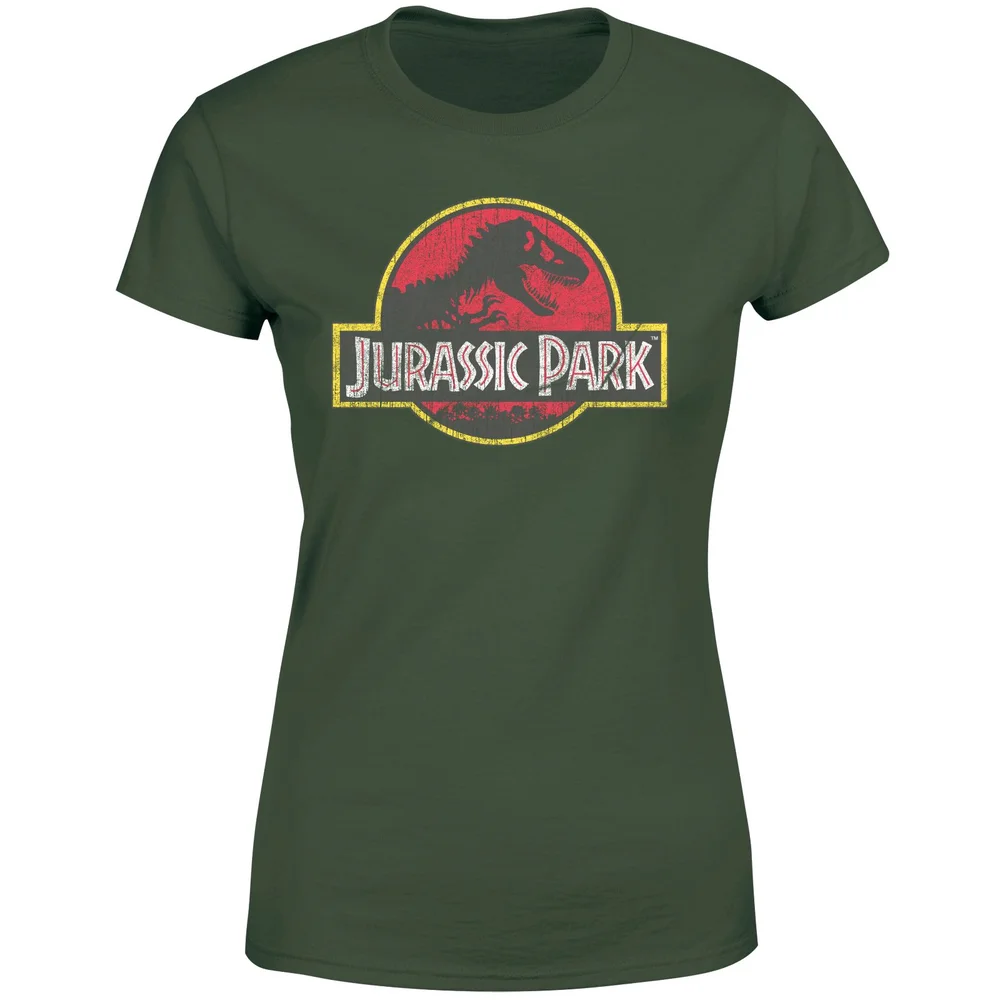 Jurassic Park Logo Vintage Women's T-Shirt - Green - XS Bild 1