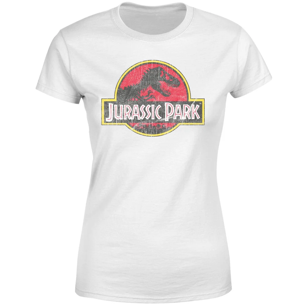 Jurassic Park Logo Vintage Women's T-Shirt - White - XS Bild 1