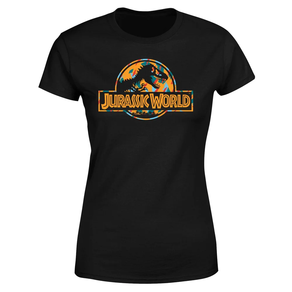 Jurassic Park Logo Tropical Women's T-Shirt - Black - XS Bild 1